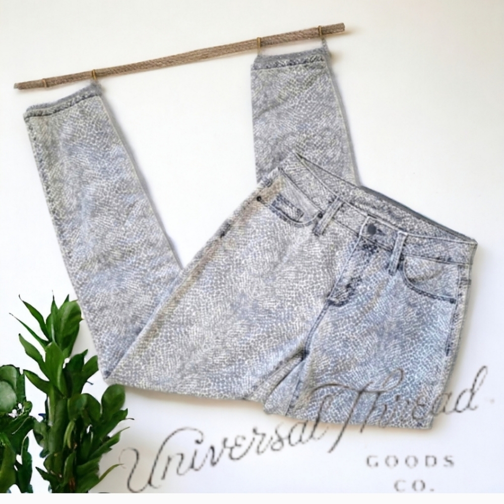 Retro print jeans women's size 4